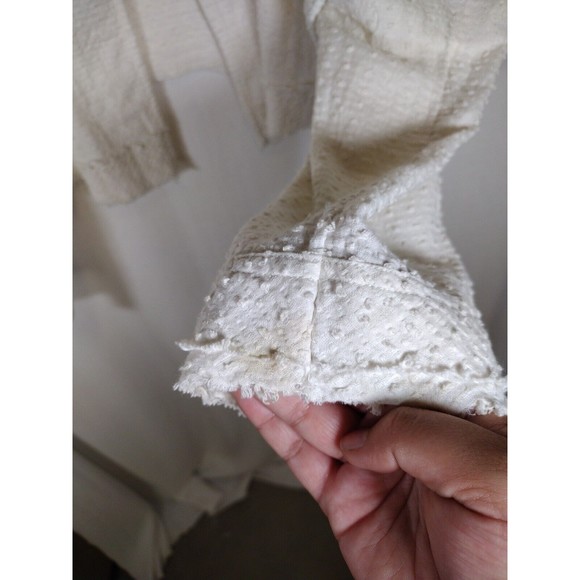 FREE PEOPLE Top Womens Waking in Hueco Cropped Ivory White OB769794 - Picture 6 of 6